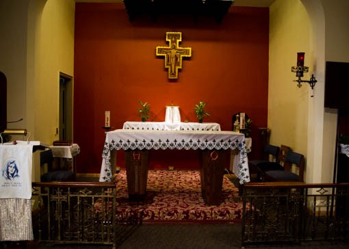 The altar in the convent’s chapel. Photo:Benjamin Parkin