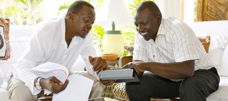 L-to-R President Kenyatta and Ruto