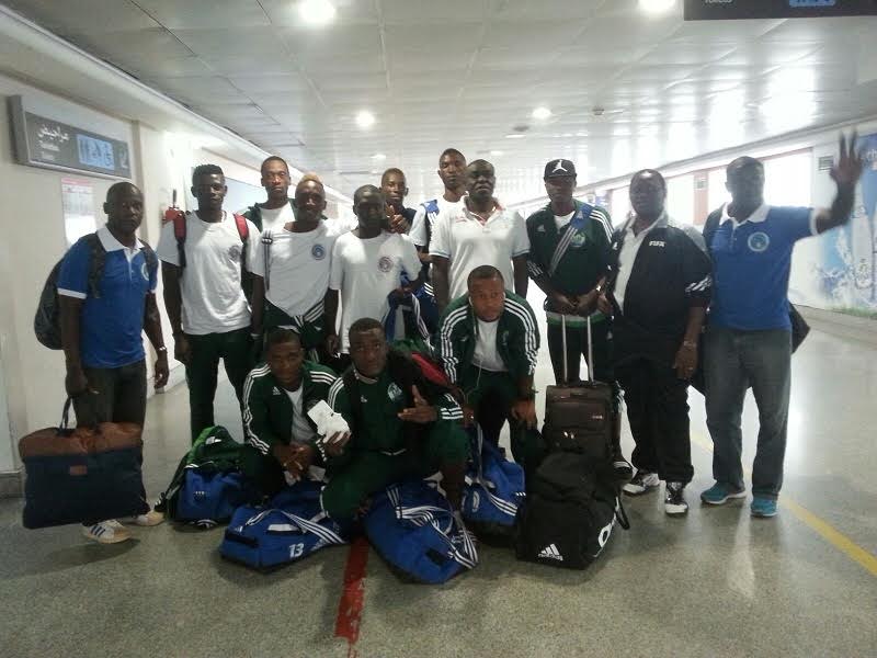 Sierra Leone team at the airport getting ready for departure. Photo: The AfricaPaper/ Abubakarr Kamara