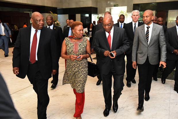 President Zuma and Minister Zulu at South African Chamber of Commerce & Industry annual convention, 23 Oct 2014. Photos courtesy of South African Government