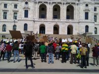 In Protest. Photo: The AfricaPaper/James K. Fasuekoi