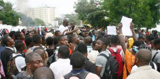 Student Protest in Liberia. Photo James Fasuekoi /The AfricaPaper