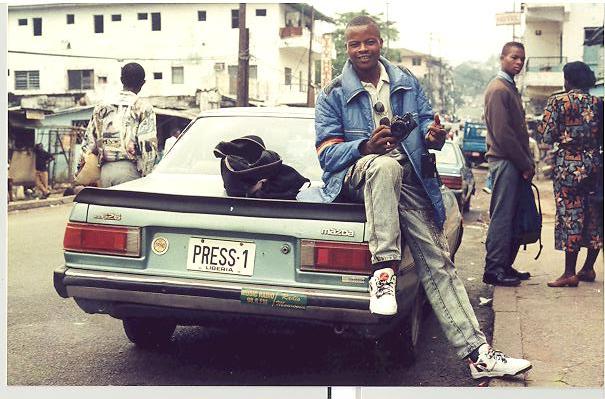 James Fasuekoi as a War Photojournalist. Photo: Fasuekoi/The AfricaPaper Archive 