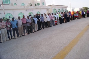 Somalilanders waited to welcome for Prof. Samatar