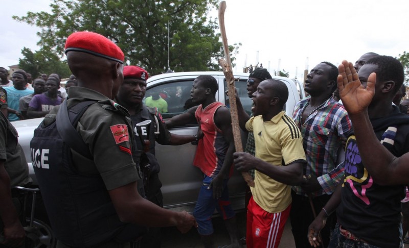 Law of the land: Nigerian police confront a vigilante group in Maiduguri