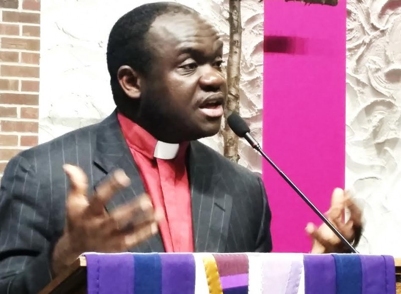 Pastor Alex Collins, family pastor. No relation to Pierre Collins. Photo: The AfricaPaper/James Fasuekoi