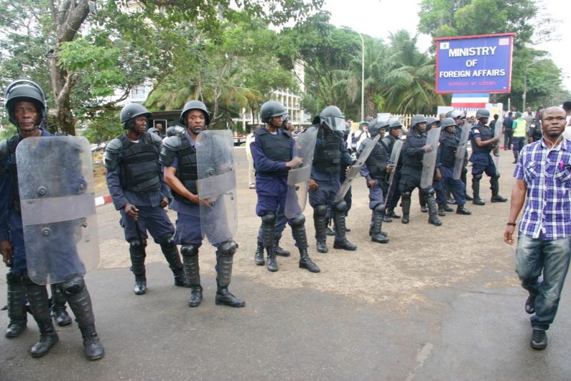 Police in Riot Gears. Photo: James Fasuekoi /The AfricaPaper