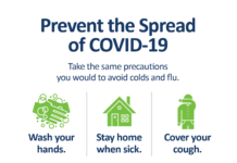 A poster with information about how to protect yourself from covid-1 9.
